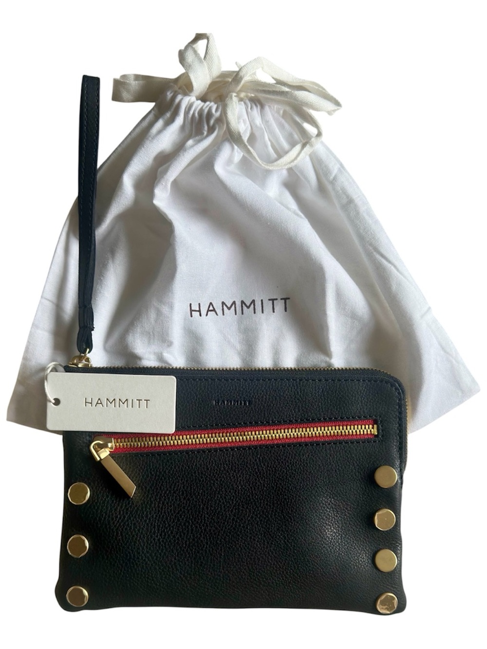 HAMMITT NASH Small Crossbody Wristlet Blk/ With Red NWT